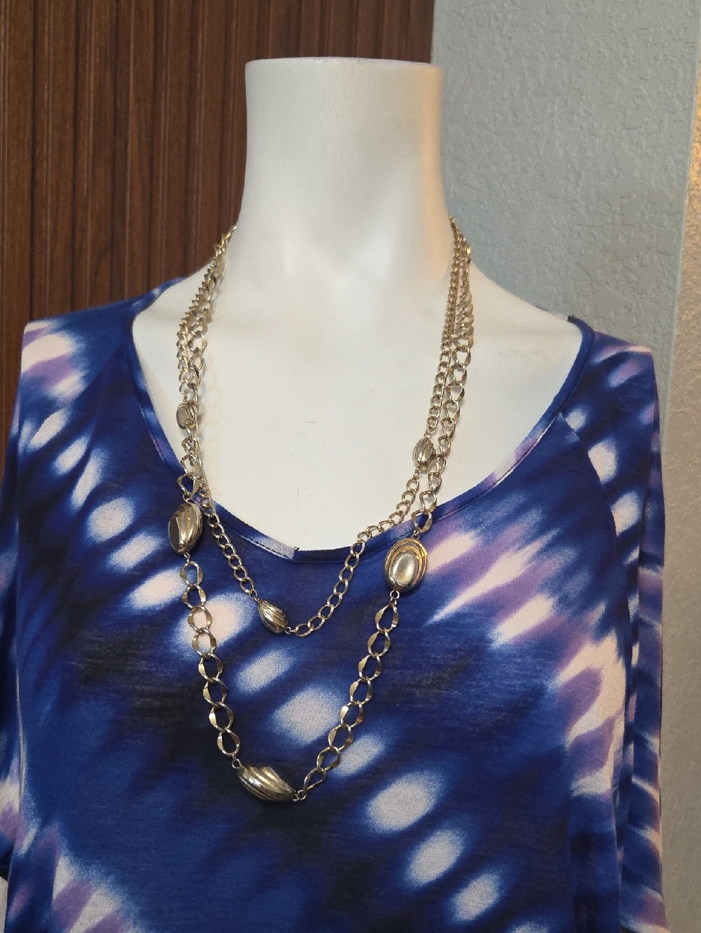 Gold Multi-Chain Statement Necklace - Elegant Layered Design